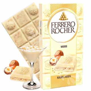 Ferrero Rocher Weiss Haselnuss biela čokoláda - 90 g