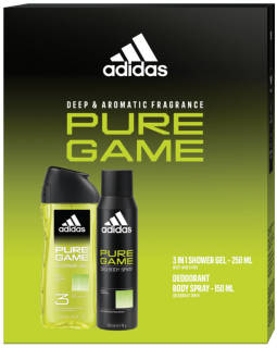Adidas Pure Game dezodorant v spreji 150 ml + sprchový gél 250 ml