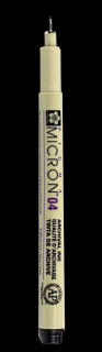 Technické pero SAKURA Pigma Micron® 04 - 0,4 mm čierne (Mikrónové perá Sakura Pigma Micron® Black 04 - 0,4 mm)