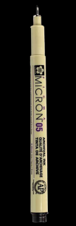 Technické pero SAKURA Pigma Micron® 05 - 0,45 mm čierne (Mikrónové perá Sakura Pigma Micron® Black 05 - 0,45 mm)