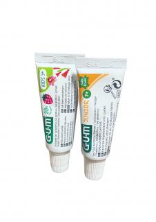 Zubná pasta mini GUM - 12ml, rôzne príchute Farba: Jahoda