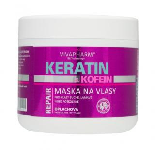 Keratínová maska na vlasy s kofeínom VIVAPHARM 600ml