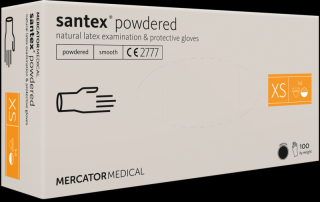 Latexové rukavice SANTEX púdrované Veľkosť: L