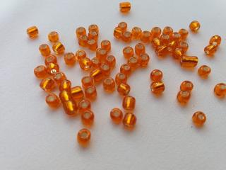 Korálik sklenený  pomarančový  - 3 mm - balík
