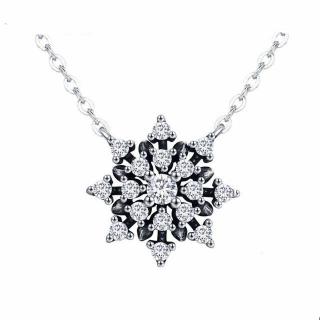 Glory strieborný náhrdelník Snowflake S1068