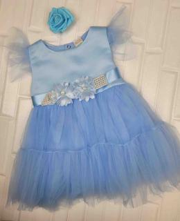 Dievčenské šaty svetlo modré Veľkosť: 80
