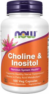 NOW FOODS Choline & Inositol, 100 kapsúl