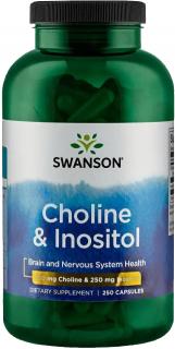 Swanson Choline & Inositol, 250 kapsúl